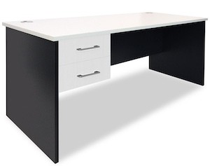 Sonic Straight Desk with Drawers 1500W