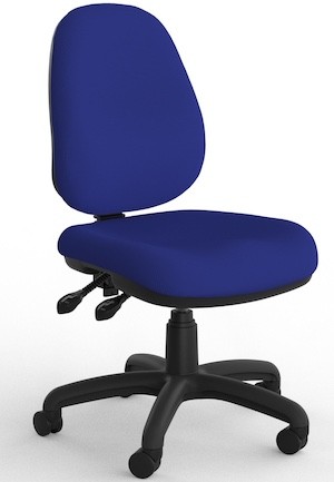 Evo Luxe Office Chair with 3-lever ergonomic adjustments and high-density foam backrest.