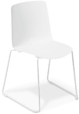 Coco Sled Outdoor Chair – White Plastic Chair – Capital Commercial Furniture